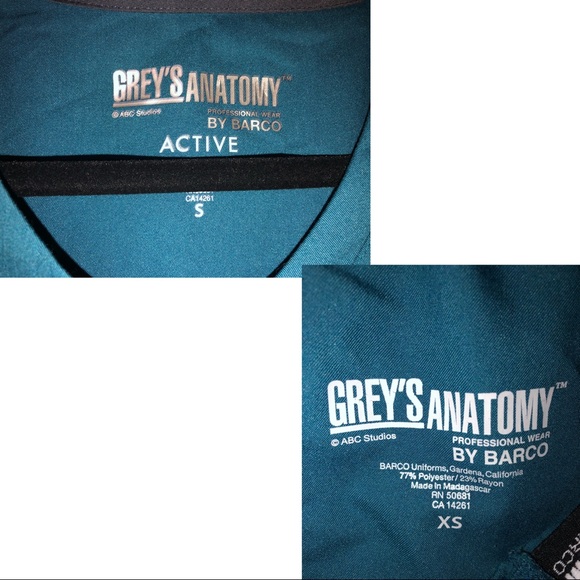 Greys Anatomy Scrub Set Top Small Bottoms XS - Picture 4 of 7